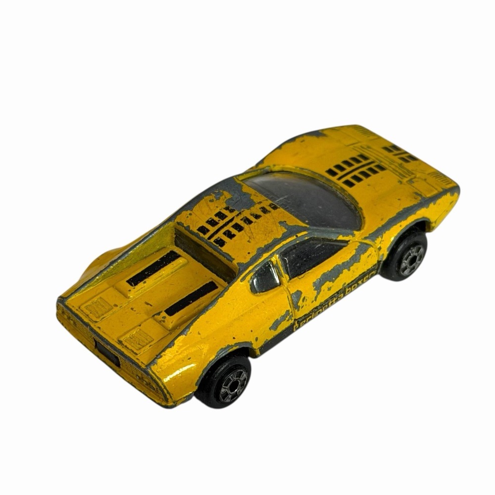 1:64 Zylmex Zee Toys D70 Ferrari 365 GT Berlinetta Boxer‎ Yellow Black Interior - Picture 5 of 13